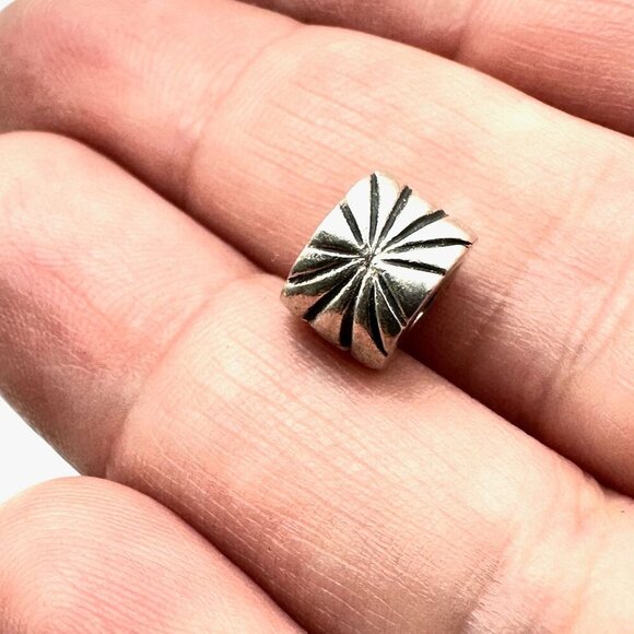 Pandora Sunburst Clip Spacer Bead Charm 925 ALE Sterling Silver - Picture 2 of 3